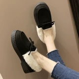 Демисезонная утепленная обувь с бантиком, популярно в интернете, 2019