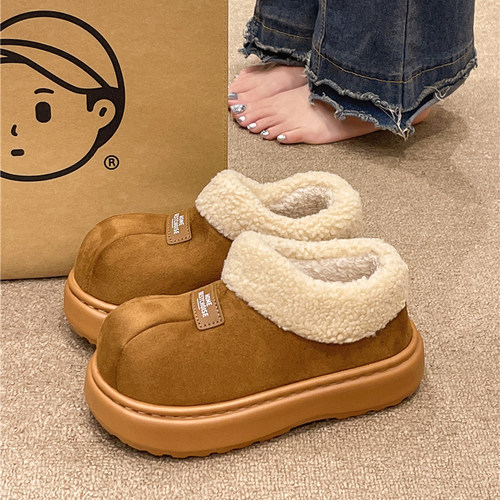 时尚加绒保暖包跟棉鞋