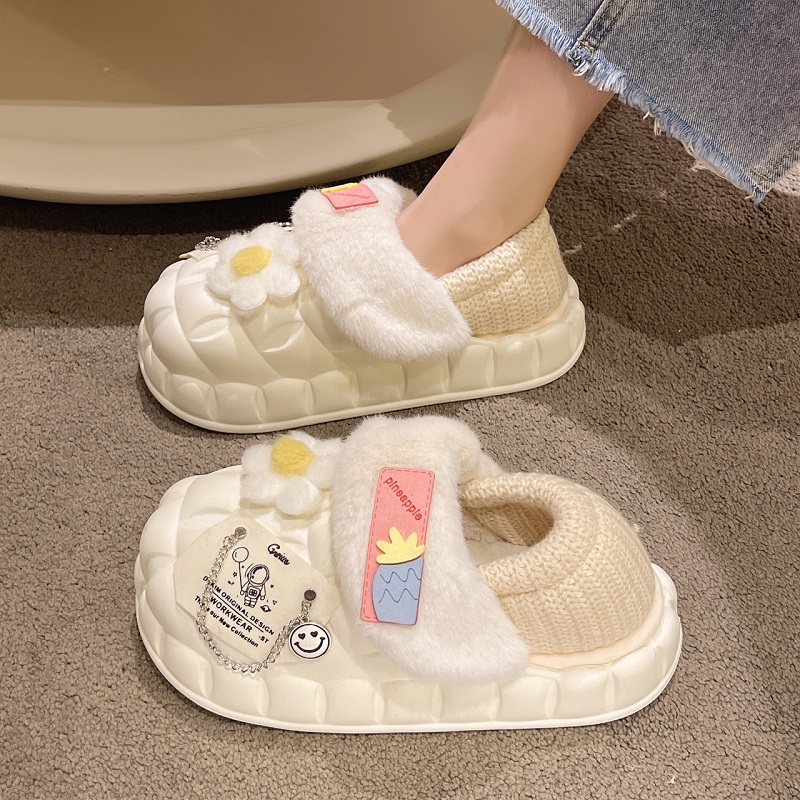 可爱卡通防水包跟棉拖鞋