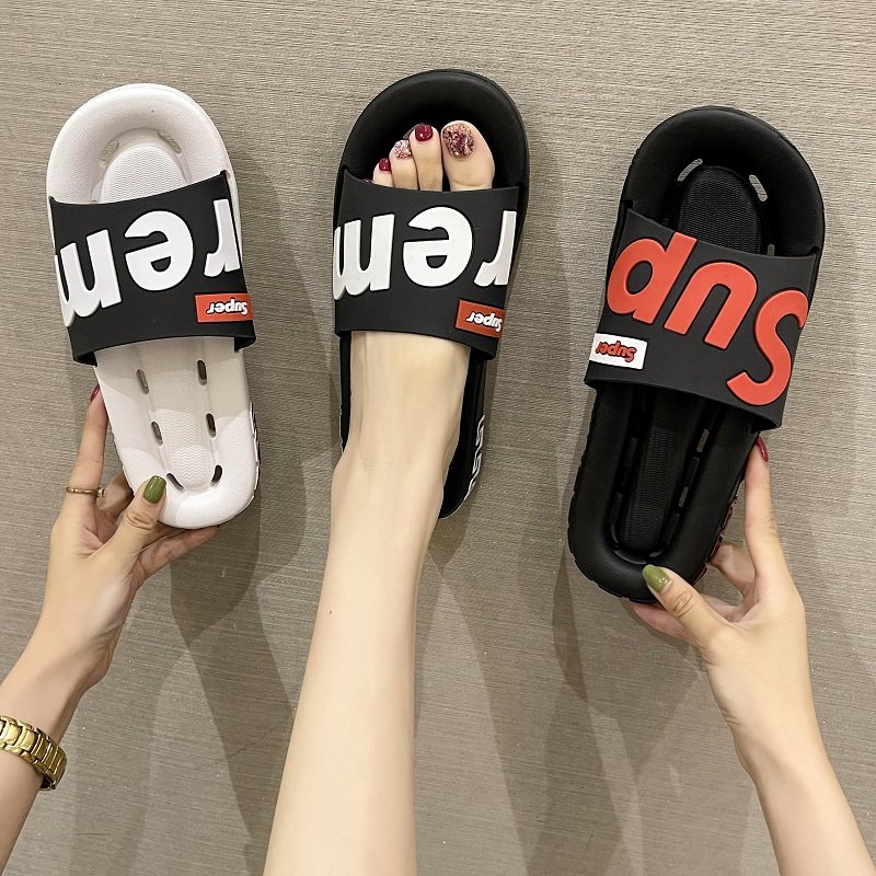 拖鞋女夏季外穿时尚镂空韩版字母浴室洗澡漏水厚底防滑家居凉拖鞋,女鞋,一字拖,淘宝优惠券,粉丝福利购,淘宝优惠卷