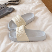 潮流拼色防滑情侣室内居家EVA凉拖鞋 厚底一字拖女夏季 外穿时尚 男