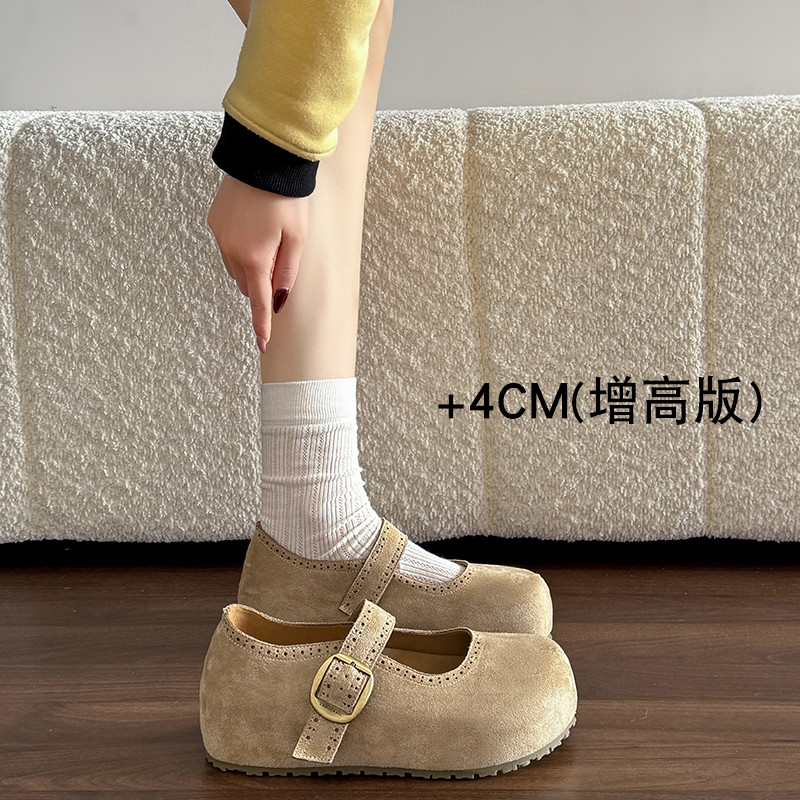 内增高玛丽珍勃肯鞋女春秋季增高厚底单鞋复古百搭一脚蹬懒人女鞋,女鞋,勃肯鞋/软木鞋,淘宝优惠券,粉丝福利购,淘宝优惠卷