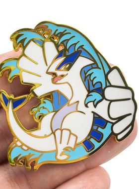 宝可梦周边洛奇亚金属胸针合金珐琅动漫周边精灵徽章装饰别针