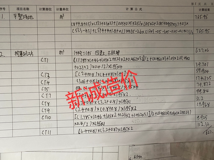手算工程量广联达建模代算工程量代做工程造价钢筋混凝土模板计价