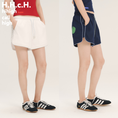 HHCH口海 SS26 苹果印花松紧腰拼色运动感休闲短裤