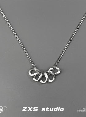 原创设计古巴光环项链男潮