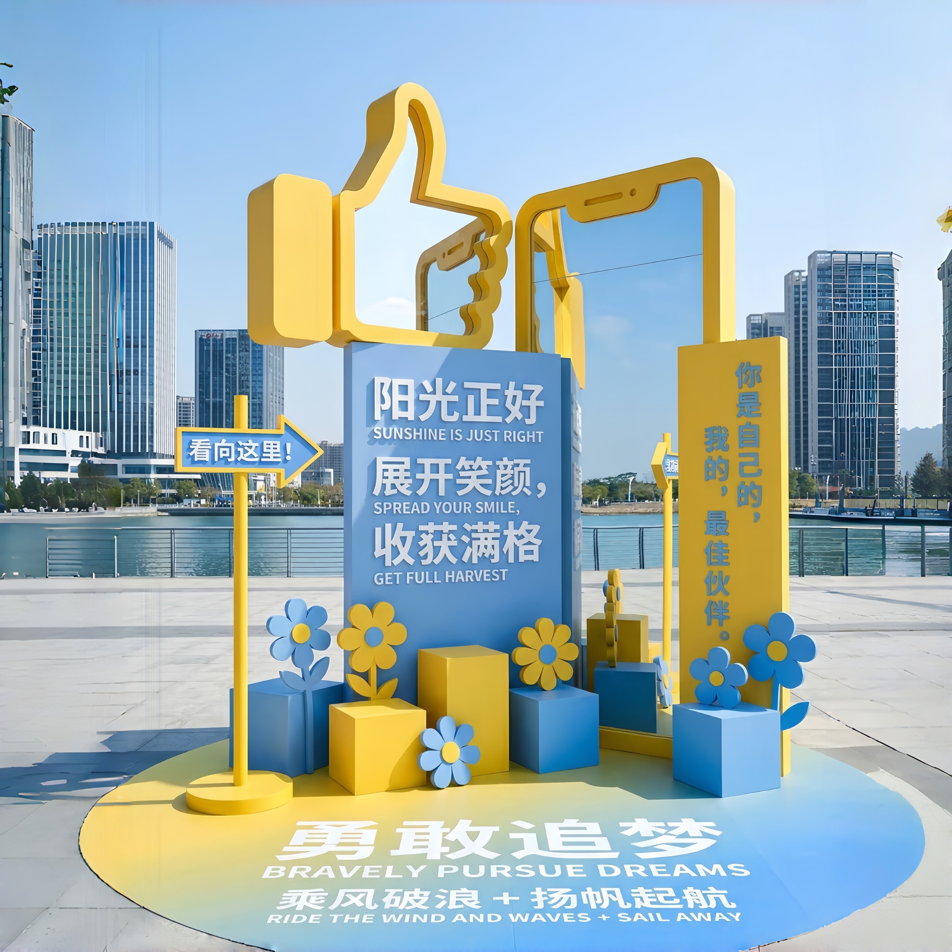 网红打卡多巴胺夸夸美陈景区商场商业街道快闪活动步行街引流拍照