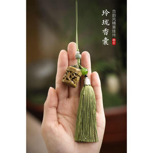 功德坊绿檀木车载随身香囊