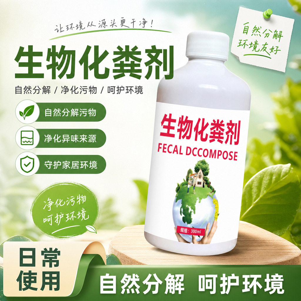 生物化粪剂粪便大便分解剂下水道旱厕堵塞微生物融化除臭降解剂