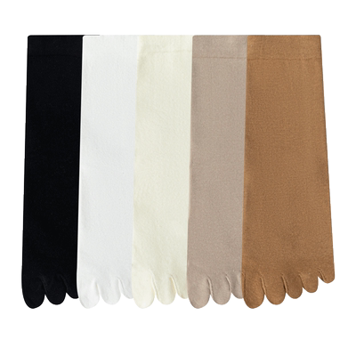 五指袜女透气袜子女中筒袜