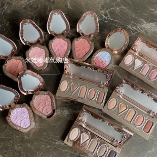 花知晓草莓洛可可眼影盘 独角兽腮红马戏团巧克力腮蓝腮紫膨胀色