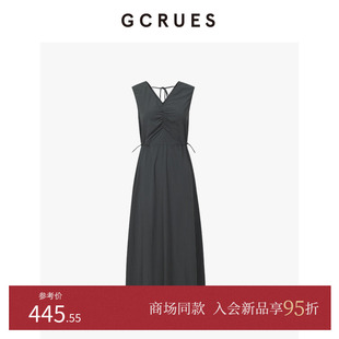 裙子 连衣裙2025新款 G04X08A2162 灰色气质收腰无袖 GCRUES商场同款