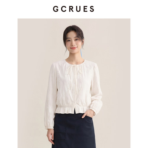 GCRUES法式花边衬衫重工小衫女春