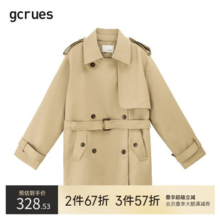gcrues简约感觉感风衣外套女2025年秋季 宽松美拉德外套 新款 韩版