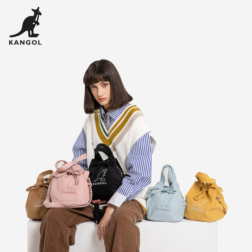 kangol灯芯绒手拎小挎包新品
