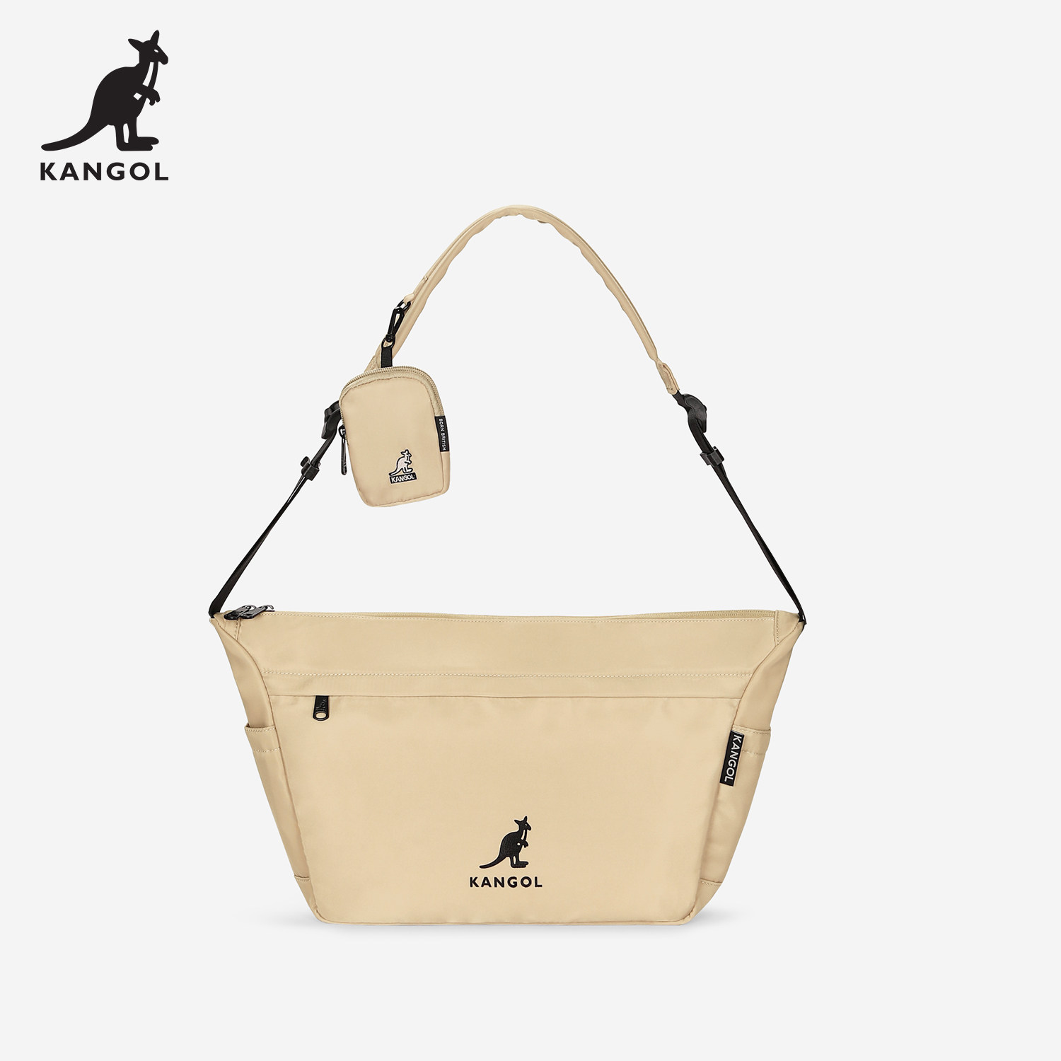 kangol包包女大学生上课通勤单肩斜挎包高级感小众大容量邮差包潮