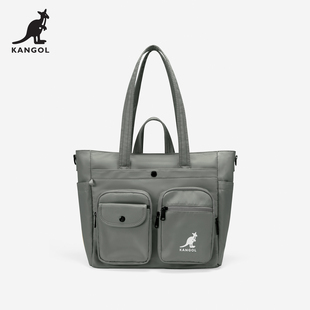 KANGOL托特包女上课通勤包防水单肩斜挎包时尚 百搭手提包包多口袋