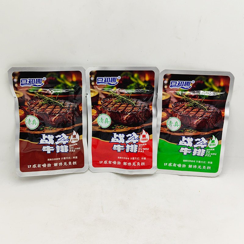 豆知趣战斧素牛排酱五香味