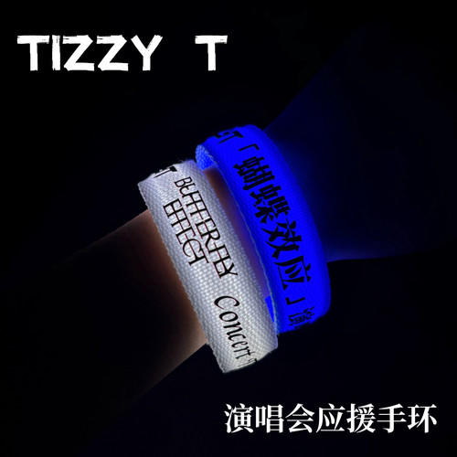 Tizzy T定制应援发光手环蝴蝶效应演唱会粉丝现场助威发光道具
