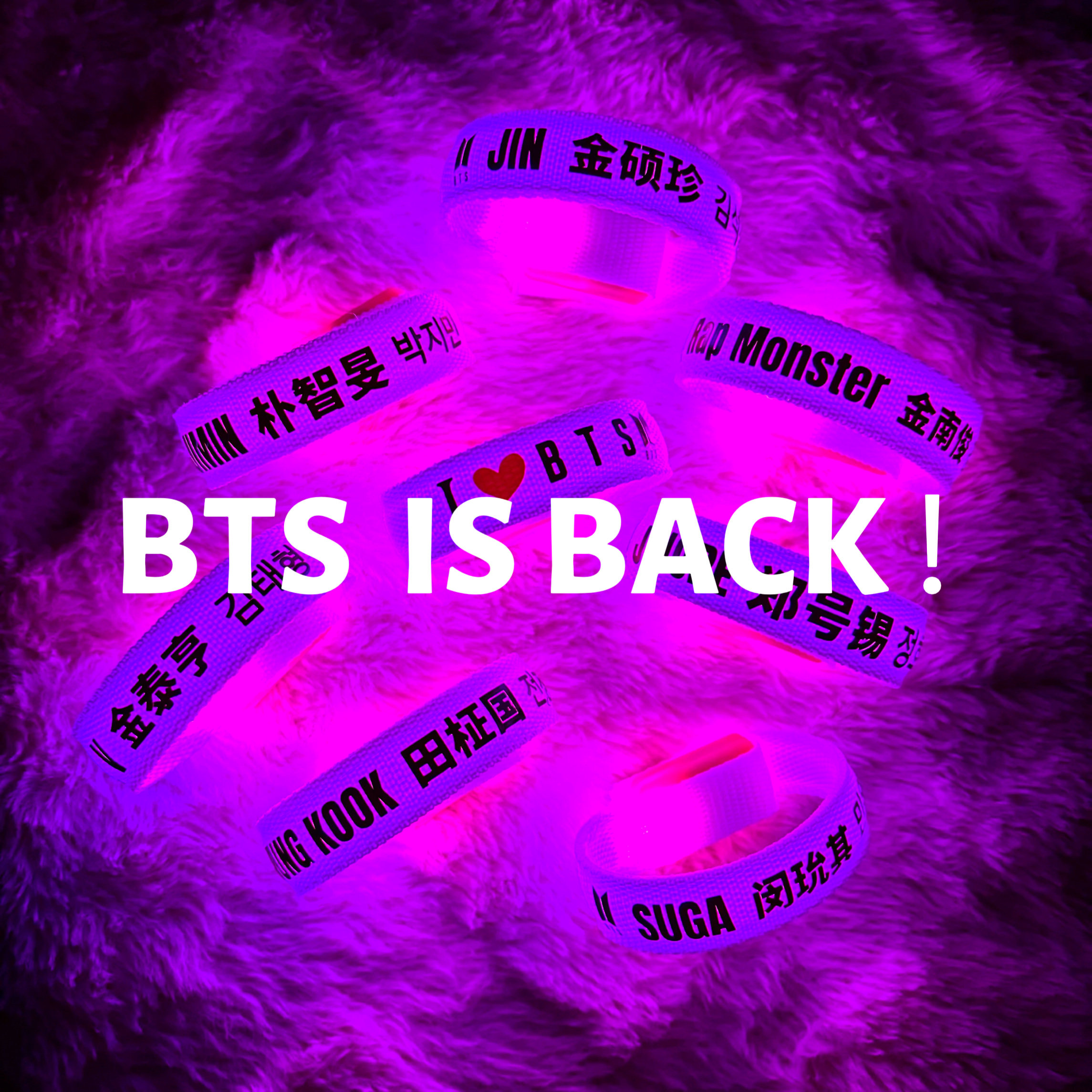 BTS回归应援发光手环郑号锡金硕珍金泰亨金南俊田征国防弹少年团