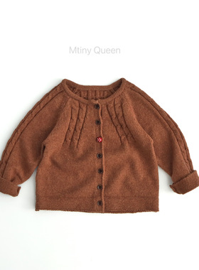 Mtinyqueen童品 软～26新款羊毛+棉儿童针织外套森系男女宝开衫