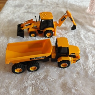 外贸出口款JCB工程车自卸车两头忙水泥拖车挖机男孩工程车玩具