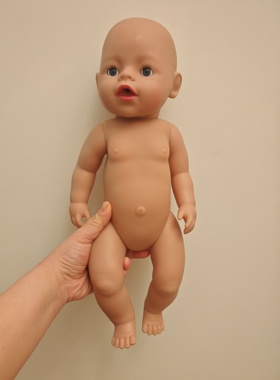 散货有瑕疵Zapf夏芙软塑搪胶喝水撒尿洗澡大小便仿真娃娃43CM