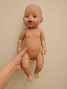 散货有瑕疵Zapf夏芙软塑搪胶喝水撒尿洗澡大小便仿真娃娃43CM