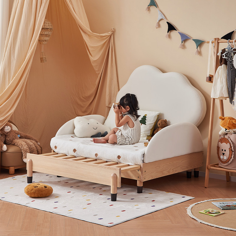 考拉森林 云朵抽拉床小户型拼接床儿童床男孩女孩折叠婴儿床组合