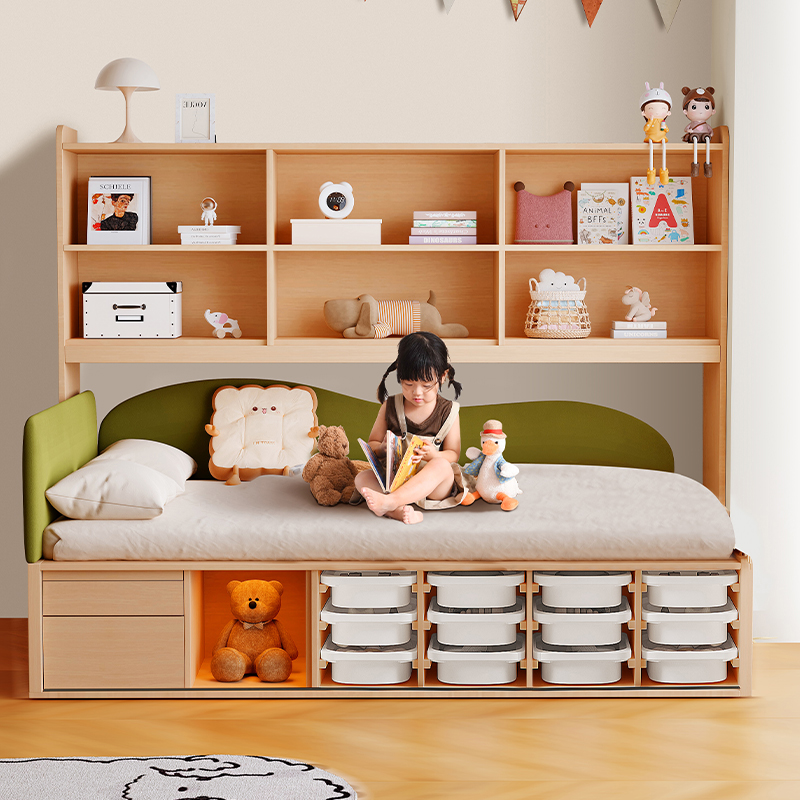 考拉森林儿童床男孩女孩储物床带护栏儿童房榻榻米小户型收纳床