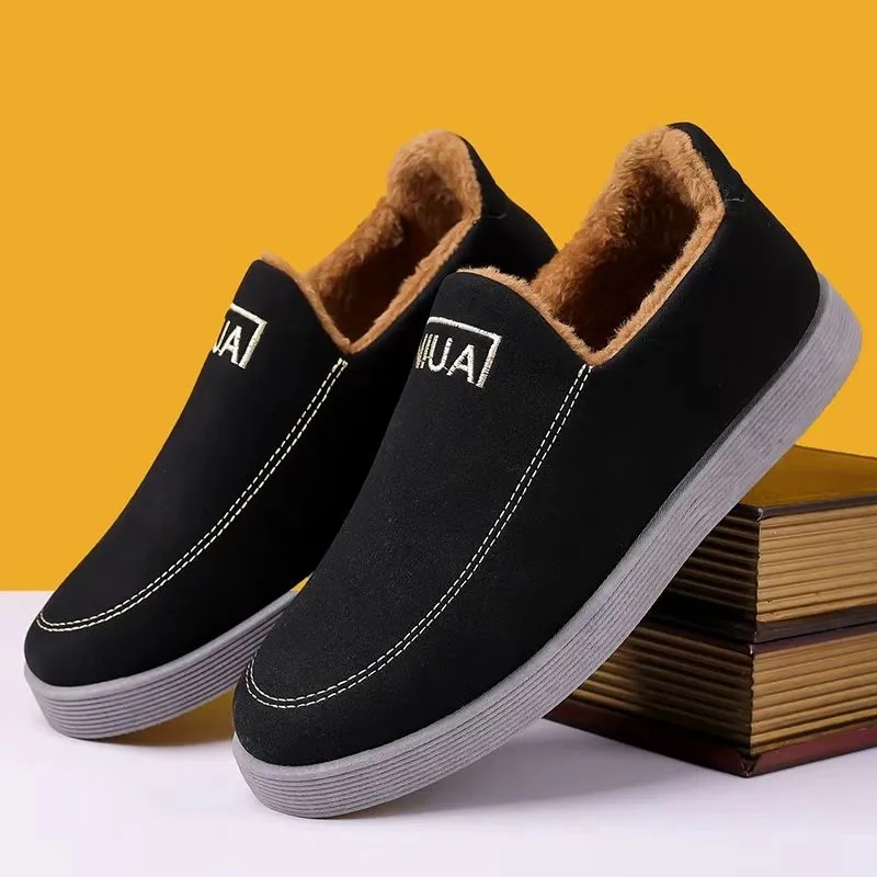 棉鞋男冬加绒加厚保暖棉靴一脚蹬