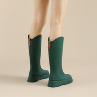 长筒雨鞋女时尚防滑防水雨靴高级感洋气高筒水鞋舒适厚底耐磨胶鞋