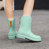 女款 户外厨房工作雨靴短筒胶鞋 成人新款 防水水鞋 中筒女式 防滑雨鞋