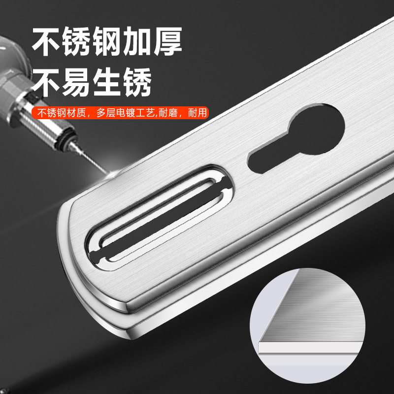 卧室门锁家用通用型室内房间门锁卫生间门把手免改孔调节老式手柄