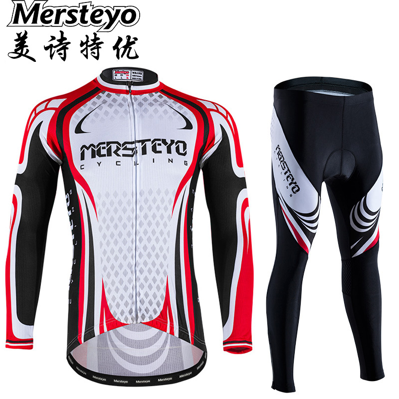 mersteyo/美诗特优男春秋季骑行服长袖套装薄款自行车衣服薛西斯 自行车/骑行装备/零配件 骑行服 原图主图