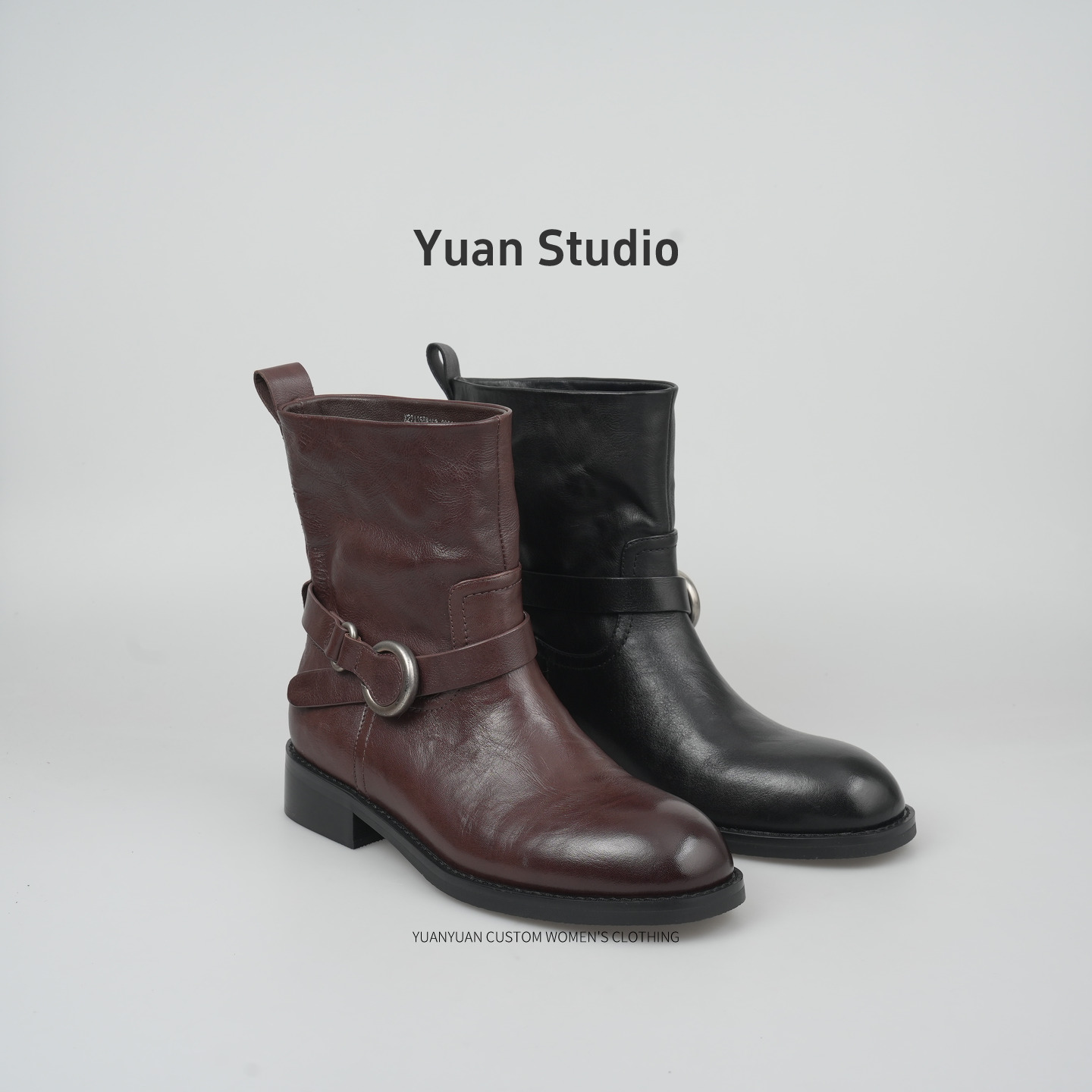 【圆圆专享】时装靴X22A355M162跟高3.4cm半码拍大