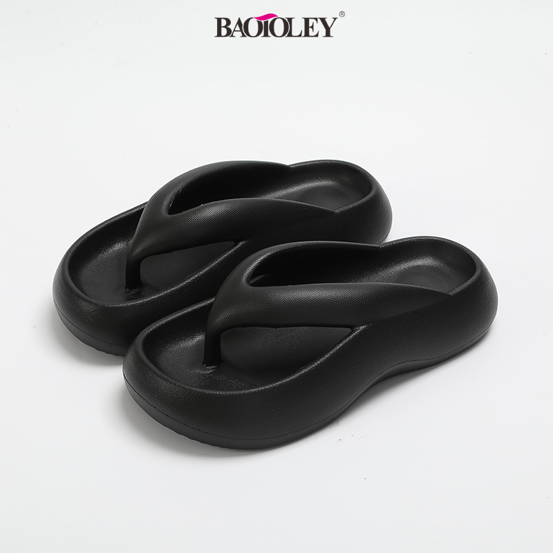 厚底坡跟踩屎感人字拖