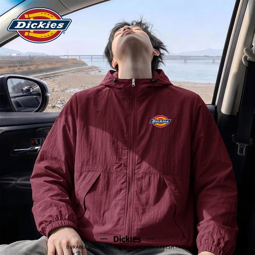 Dickies防晒衣男女连帽UPF50+防紫外线速干凉感外套户外钓鱼服男