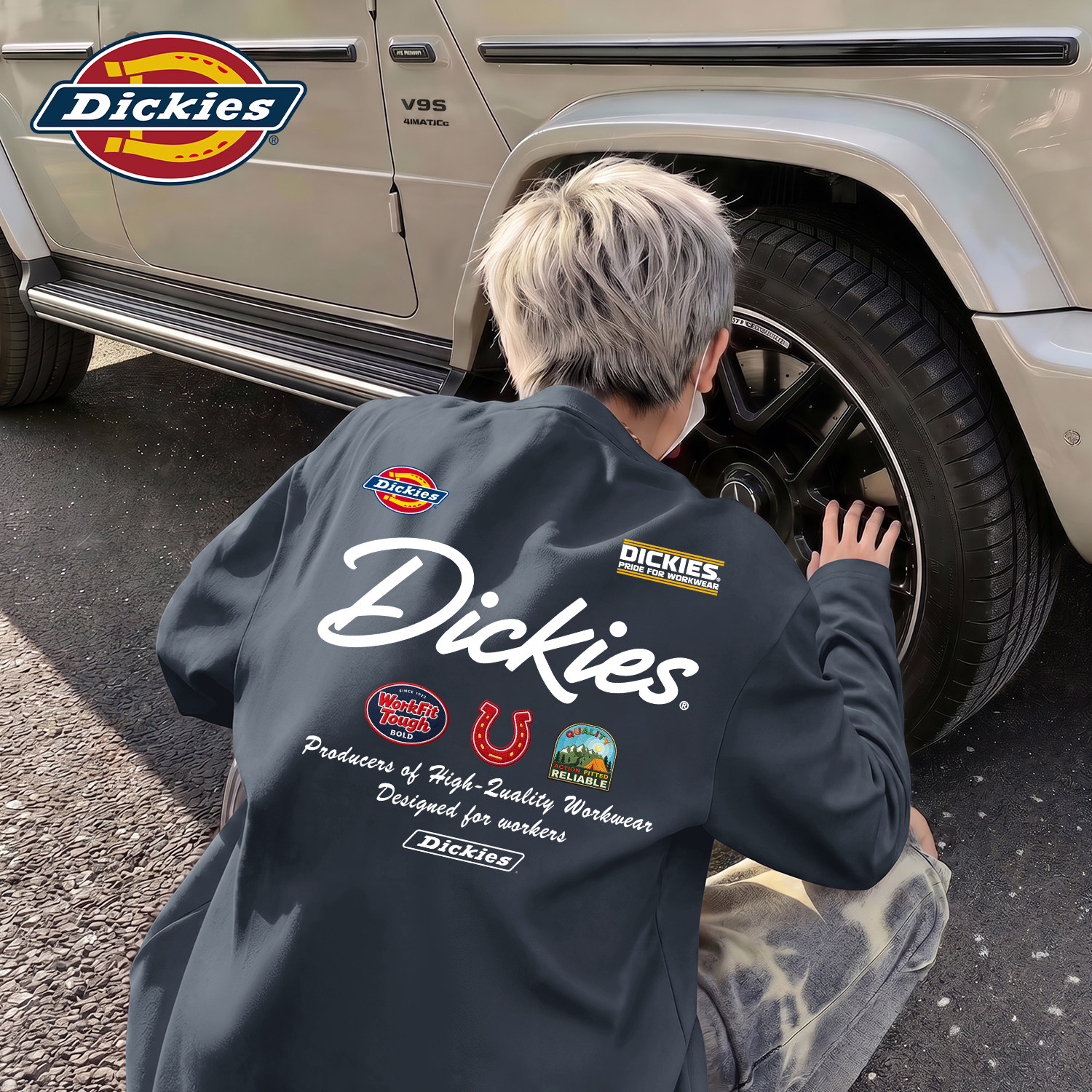 Dickies美式潮牌长袖T恤男2026早秋新款重磅纯棉休闲舒适百搭上衣