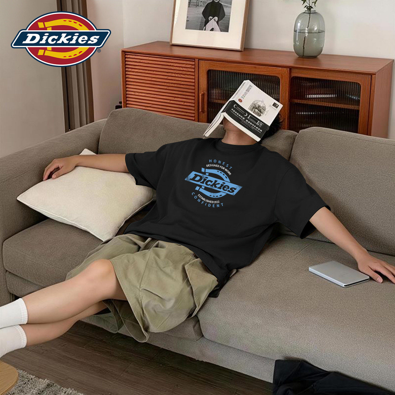 Dickies纯棉短袖T恤男款青少年学生2026新款夏季衣服男大码体恤男