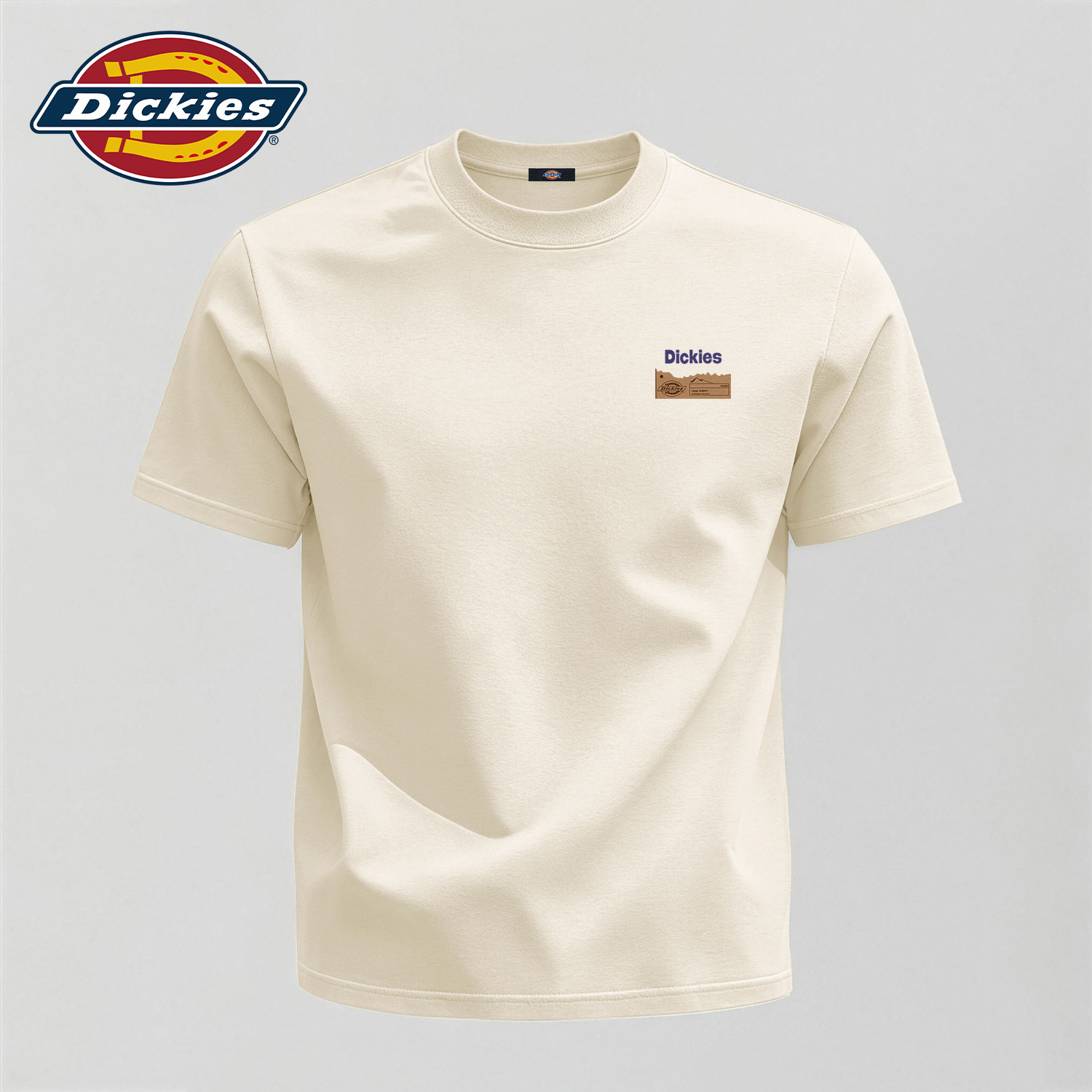 Dickies短袖T恤男夏季宽松圆领LOGO印花休闲百搭纯棉舒适流行上衣