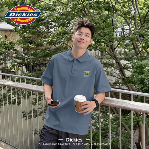 Dickies翻领POLO衫男2026夏季短袖薄款潮流休闲上衣简约时尚男装T