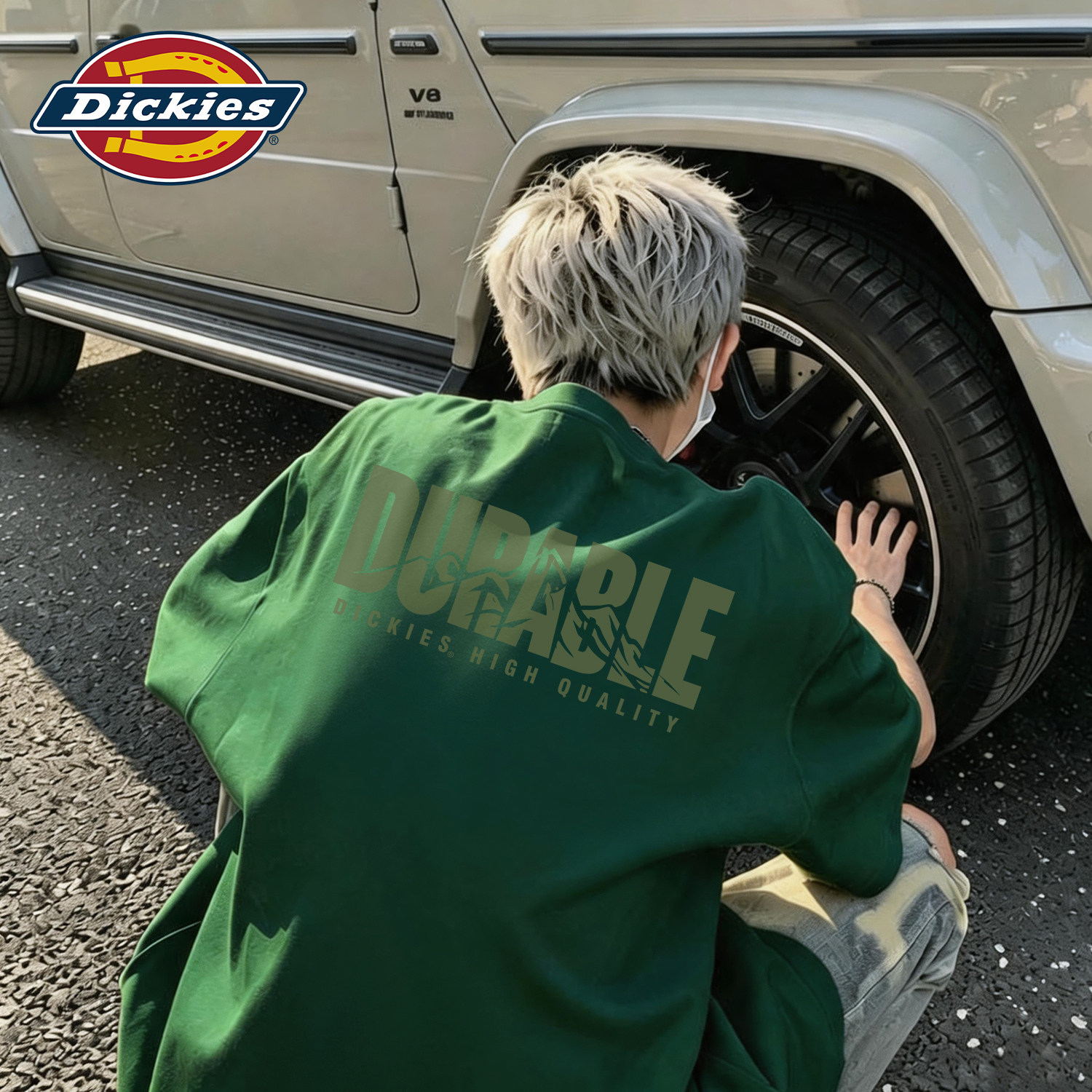 Dickies印花LOGO短袖T恤男美式休闲ootd男生夏季衣服重磅纯棉上衣图片