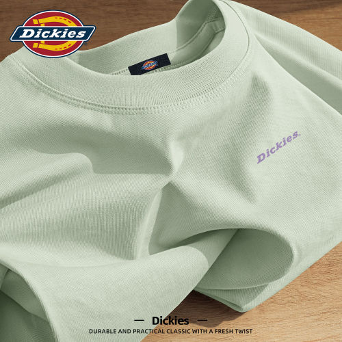 Dickies绿色男生纯棉短袖T恤美式