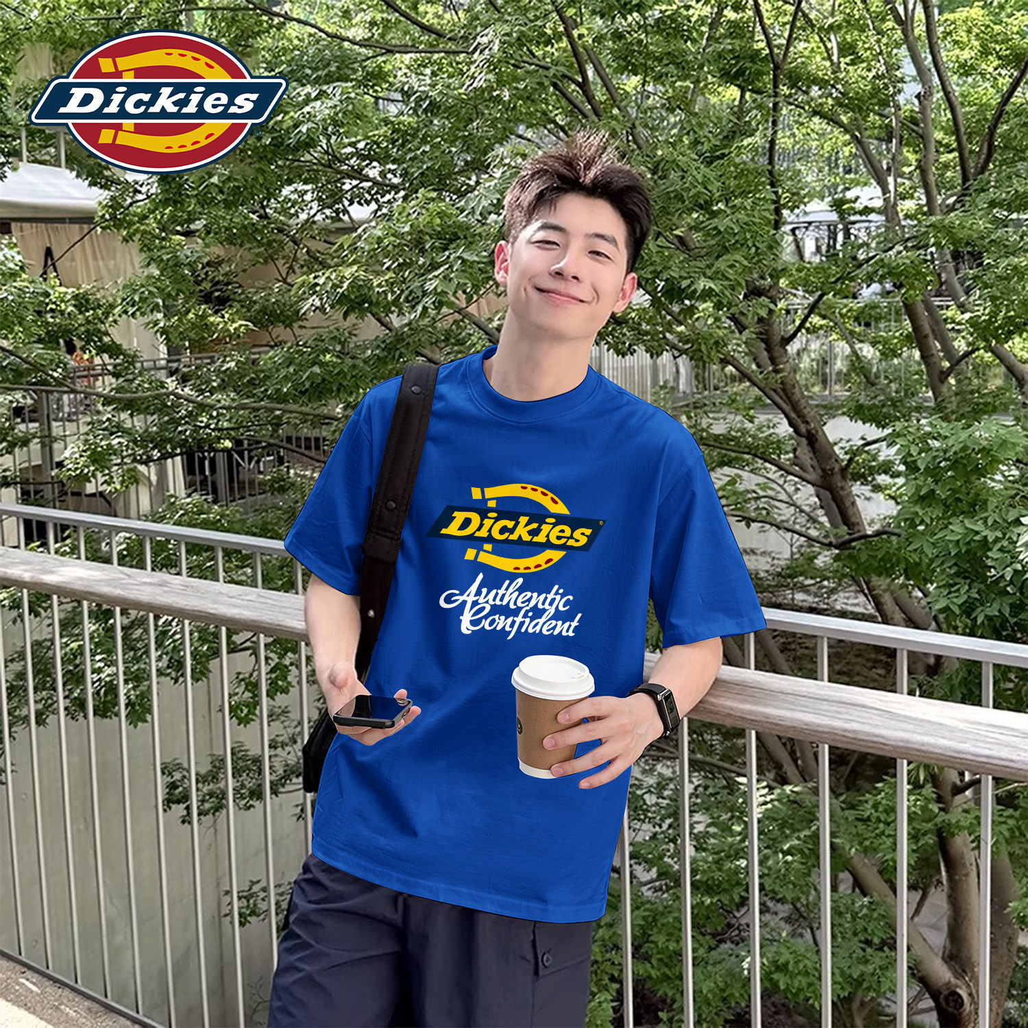 Dickies美式潮牌短袖男士纯棉T恤2026新款夏宽松百搭运动休闲上衣
