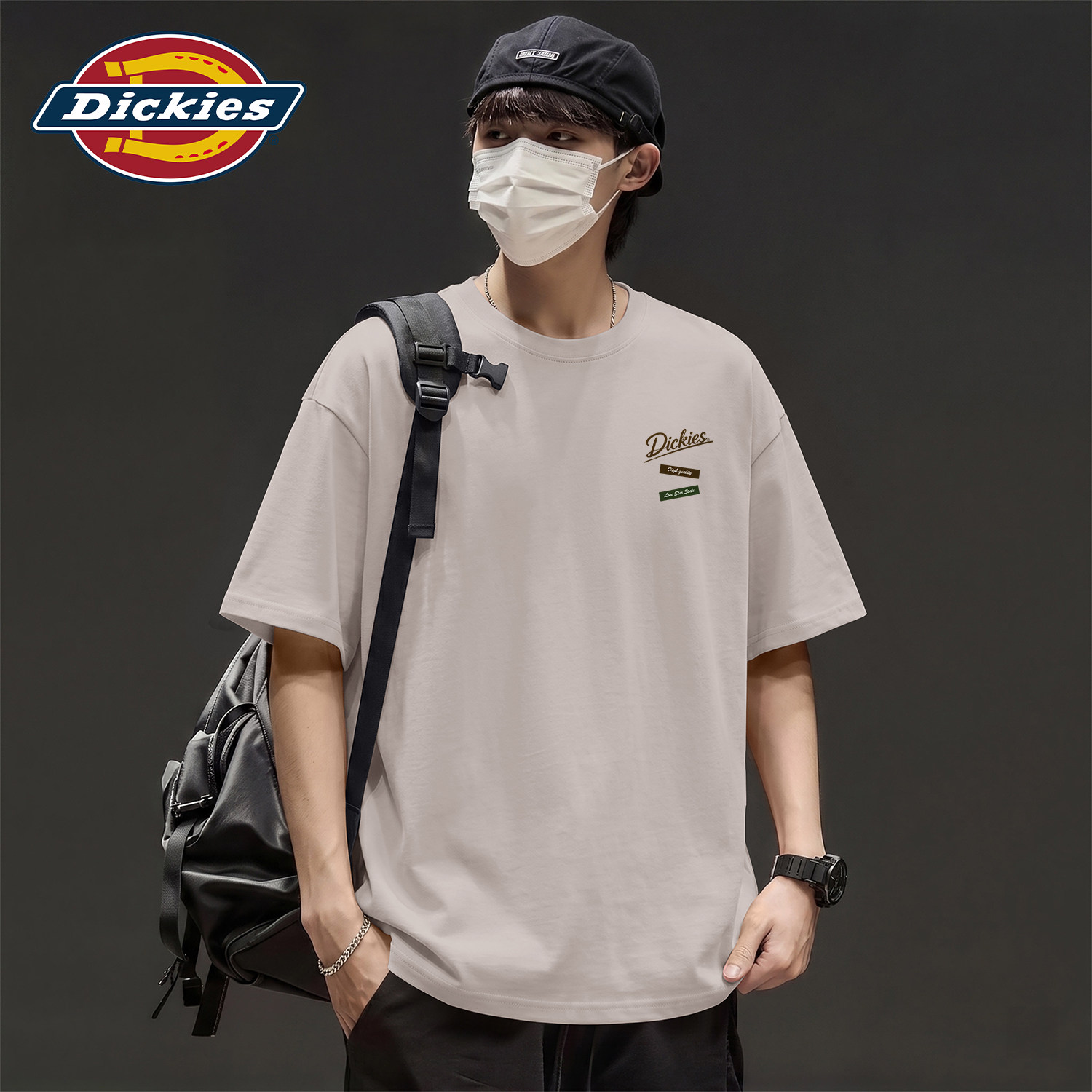 Dickies短袖T恤男款宽松圆领套头LOGO印花潮牌上衣夏季男半袖体恤