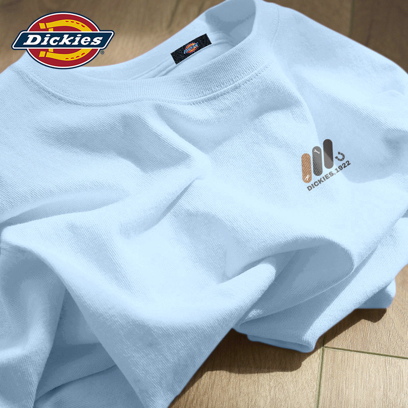 Dickies纯棉短袖T恤男款2026夏季新款宽松百搭印花半袖学生上衣男