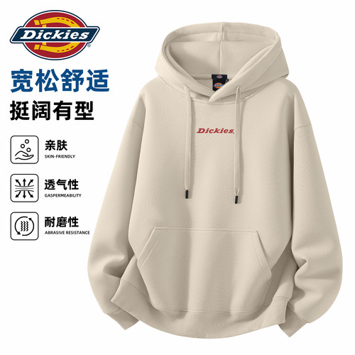 Dickies美式连帽卫衣外套男款2026新款秋季宽松百搭重磅潮牌上衣