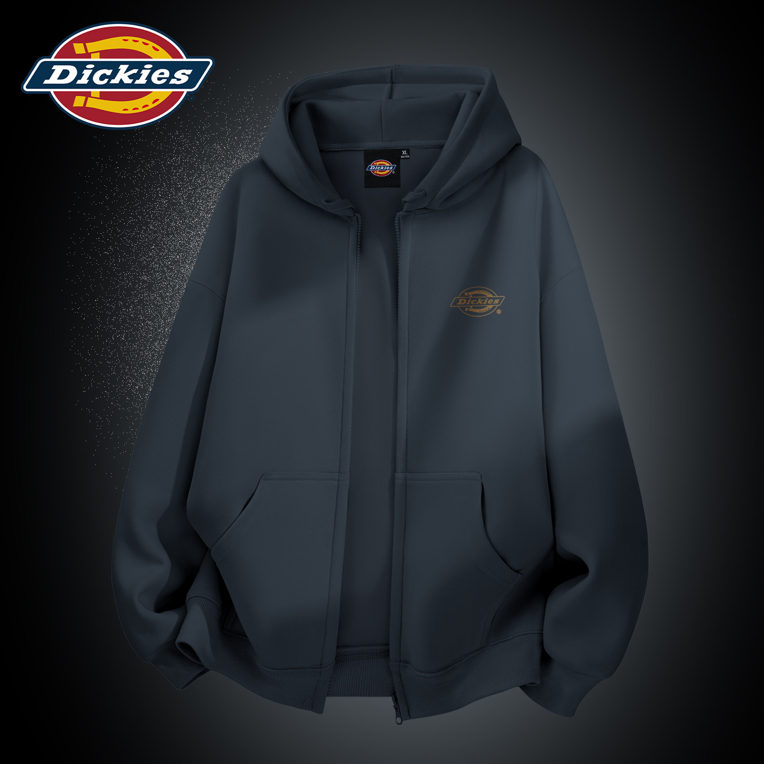 Dickies连帽开衫卫衣男款早秋外套重磅宽松2026秋季新款男装衣服