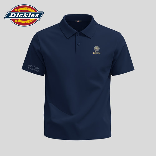 Dickies男士冰丝透气短袖POLO衫夏凉感速干翻领印花休闲百搭上衣